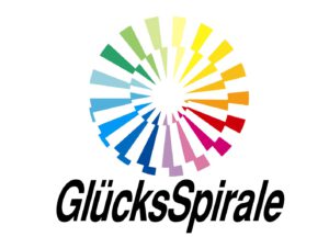 Glücksspirale Logo Ein farbenfroher Kreis mit dem Text Glücksspirale